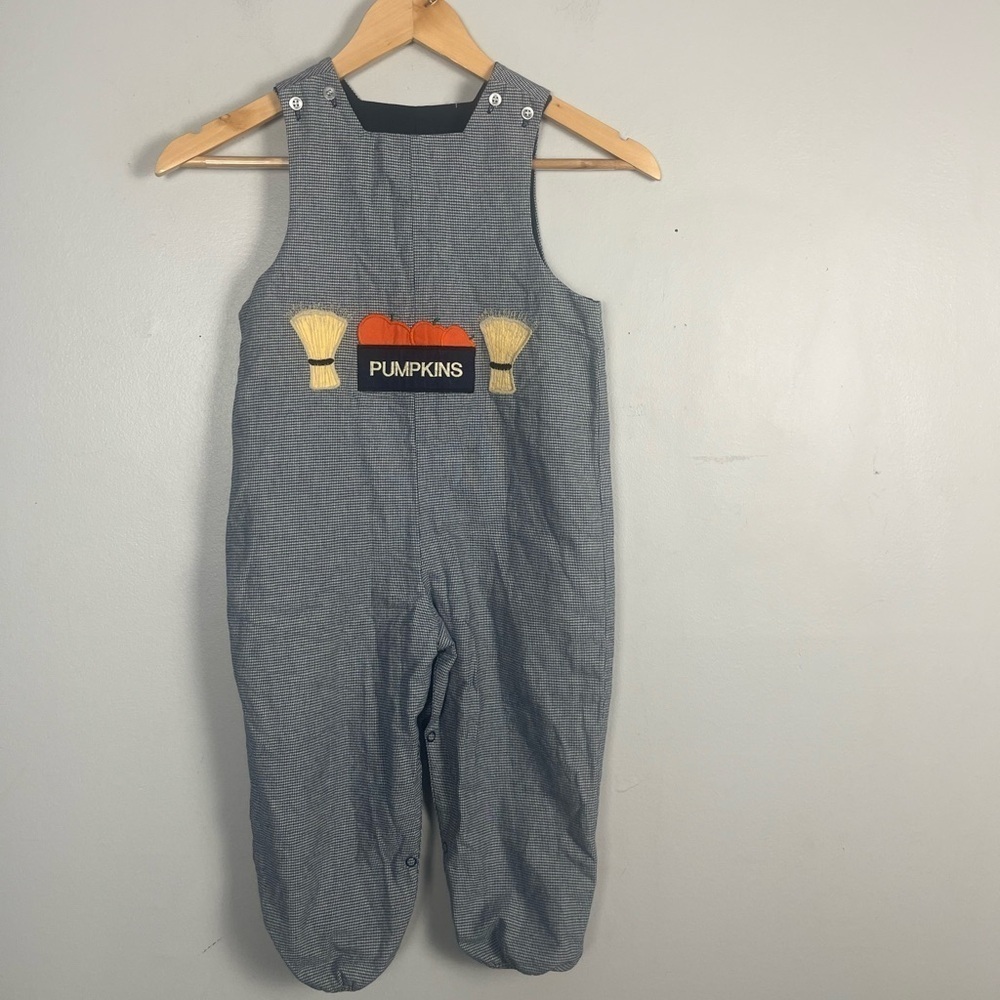 Vintage the Bailey boys reversible John John pumpkin patch and dinosaur 4T